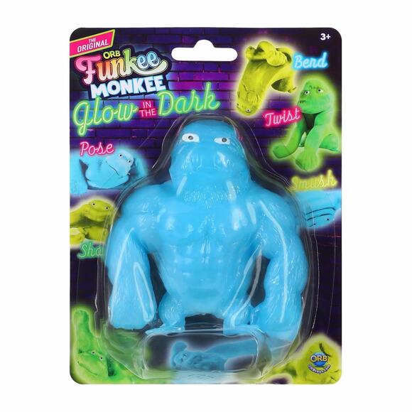 The Orb Factory Other - 🔥ORB Original 4" Glow in The Dark Funkee Monkee - Blue BNWT🔥